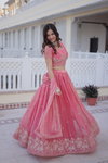 KA 5063 Fendi Silk Heavy Work Lehenga Choli Exporters In India